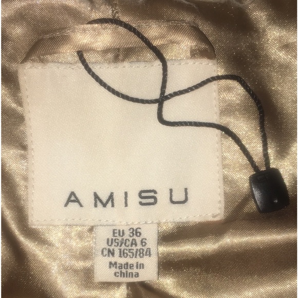 6  Shearling Sherpa faux Jacket pockets lined by AMISU - Picture 2 of 16